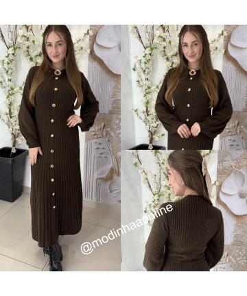 Vestido Gessica Marrom